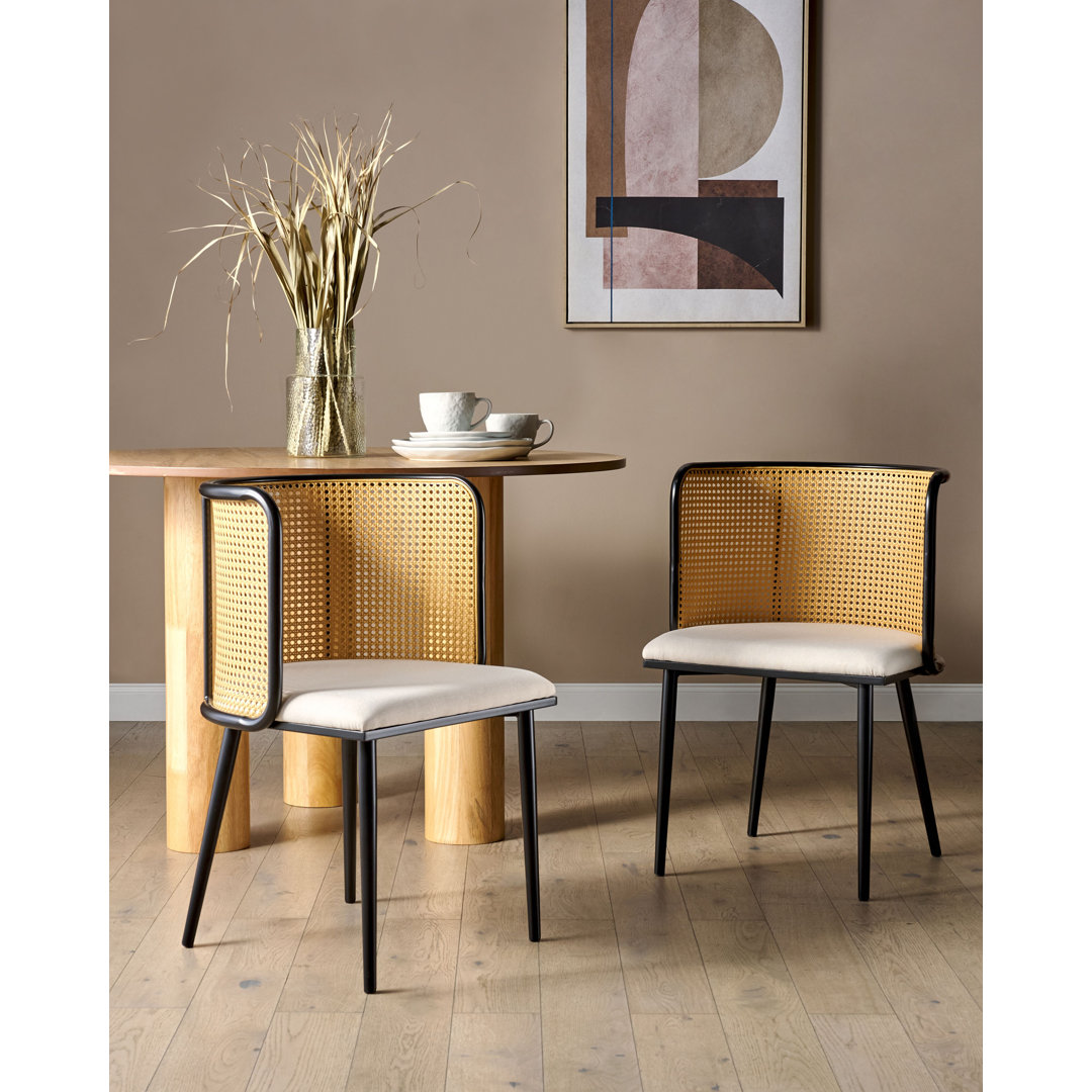 Alnora 45cm H Linen Upholstered Spindle Side Chair