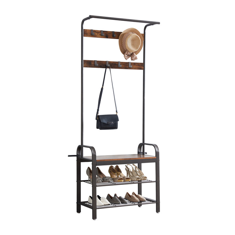 Arbre d'entrée avec banc et rangement pour chaussures