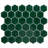 Metro Ion 2" Hex Emerald 11-1/8" x 12-5/8" Porcelain Mosaic Wall Tile
