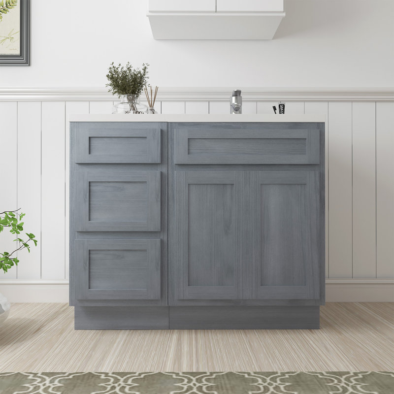 Base de meuble-lavabo simple 39 po seulement, Argent