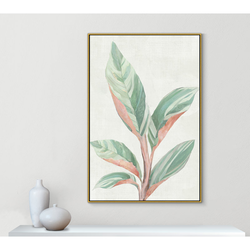 Gingembre II - reproduction d'art, Toile encadrée d'or, H 61,5 po x l 41,5 po x P 2 po