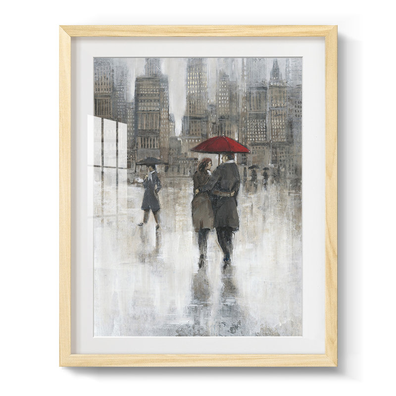 «Rain in The City II», reproduction encadrée, H 28,5 po x l 20,5 po, Naturel