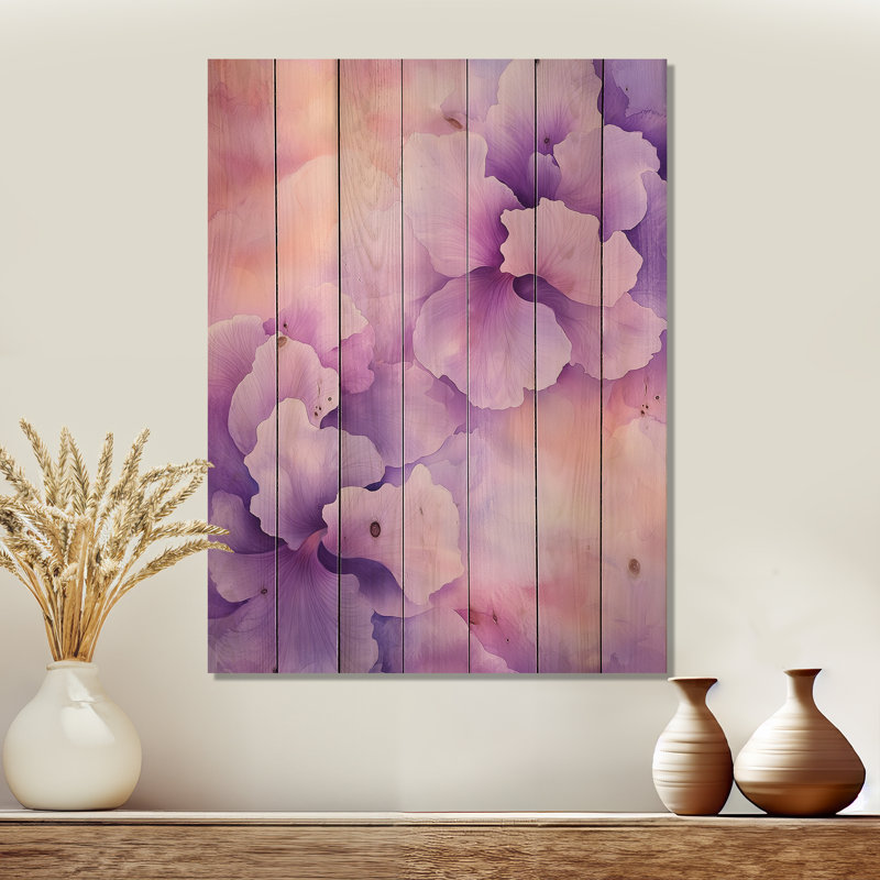 Symphonie éternelle d'orchidée II - Art mural traditionnel sur bois de pin naturel, H 20 po x l 10 po x P 0,78 po