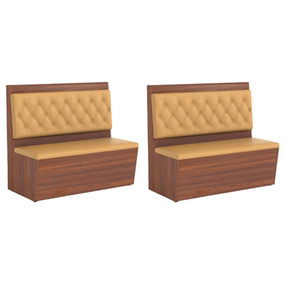 Banc rembourré en similicuir Light Luxury