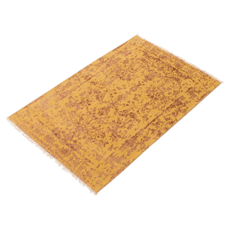 Tapis oriental doré foncé noué à la main Massie
