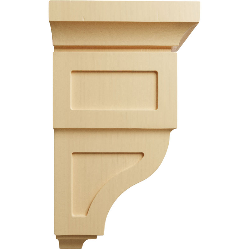 Maple Wood Hand-Carved 8" Decorative Corbel