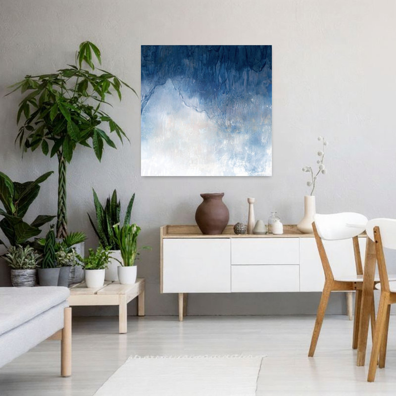 «Mist Downing In Tranquility I Abstract», art mural côtier, H 36 po x l 36 po