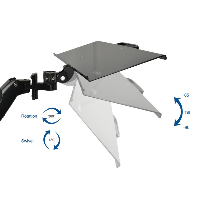 Sit to Stand Single Monitor Wall Mount Workstation