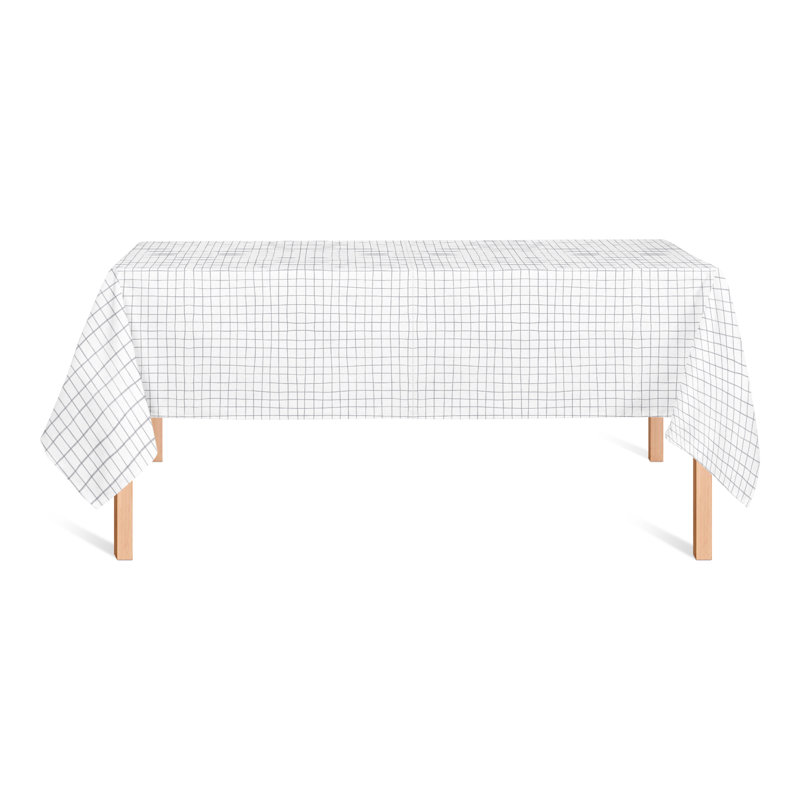 Harikishan Checkered Tablecloth, Dark Gray