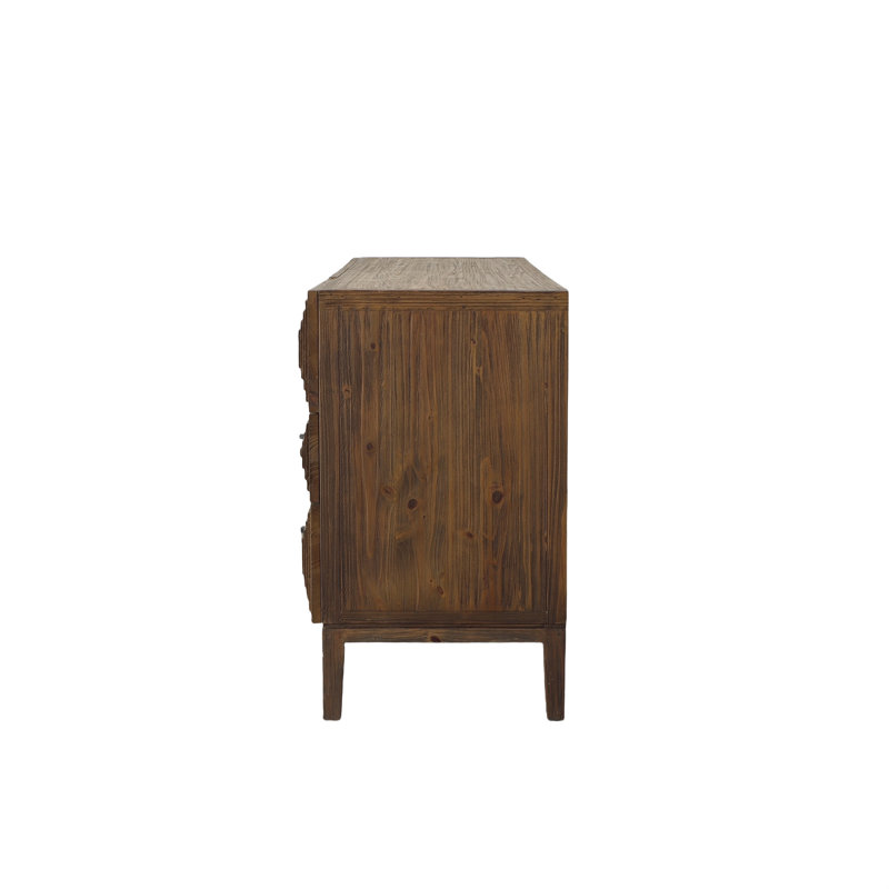 Buffet 9 tiroirs en bois massif Butros