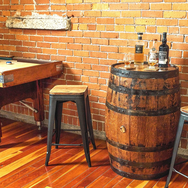 Handcrafted Rustic Whiskey Barrel by Family-Owned Mystic Barrels