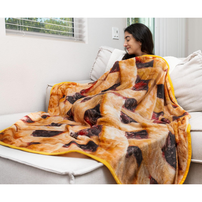 Cherry Pie Round Fleece Throw Blanket for Babies, 60 Inches