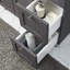 Ensemble de meuble-lavabo simple moderne à 2 portes et 2 tiroirs gris Gylys