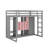Twin Size  Loft Bed With Shelves,Cabinet And Wardrobe-893138138