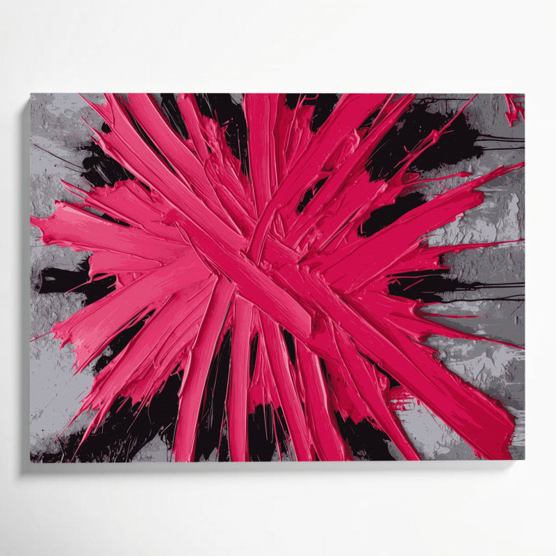 «Neo Expressionism 26», art mural sur toile rouge, H 16 po x l 20 po