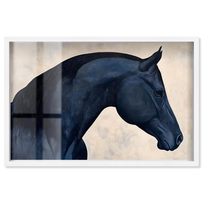 Décoration murale minimaliste Blue Horse II par Art Remedy