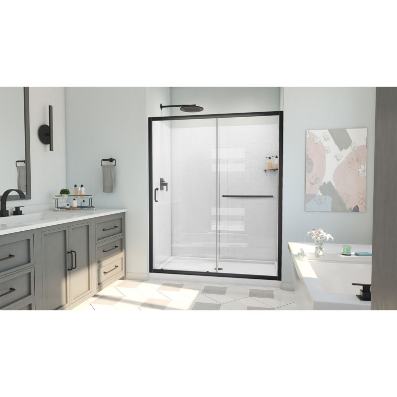 Ensemble de douche rectangulaire 60 po x P 32 po x H 78 po, Noir mat