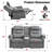65.7" Modern Manual Reclining Loveseat With Storage Console And Cup Holders-399879669