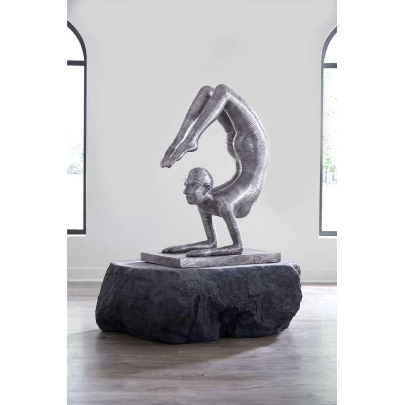 Handstand Scorpion Statue, Aluminum