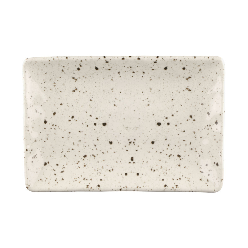 Assiette à dîner rectangulaire en mélamine 10 po Macchiato