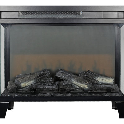 Three Sided Glass 24 Inch Electric Fireplace - 5000 /H Heat, 11 Temperature Controls, 4 Flame Colors, 5 Brightness Levels, Infrared Freestanding, Easy To Install, Remote 24" With Selections, Colours,