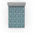 Ambesonne Ocean Fitted Sheet Minimalist Wave Pattern Retro Almond Green and Eggshell-106729279