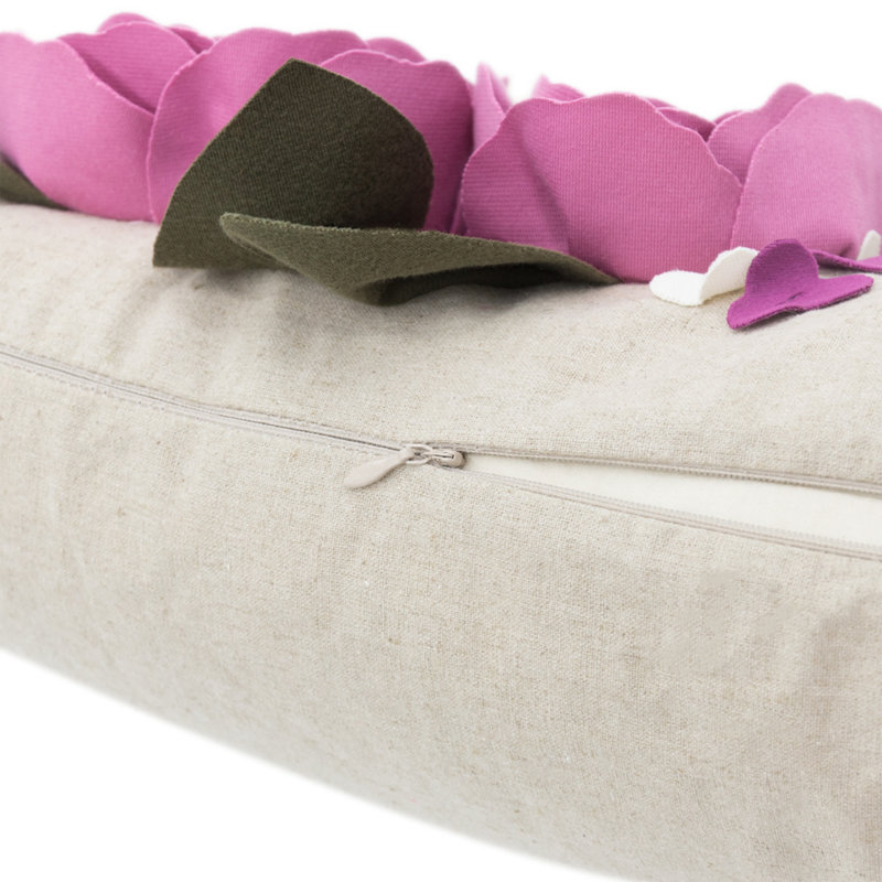 Housse de coussin décoratif, Rose / rouge