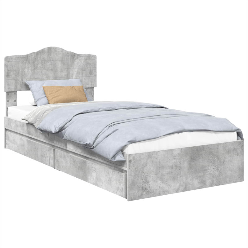 Bed, Concrete Grey, Small Single (2'6)