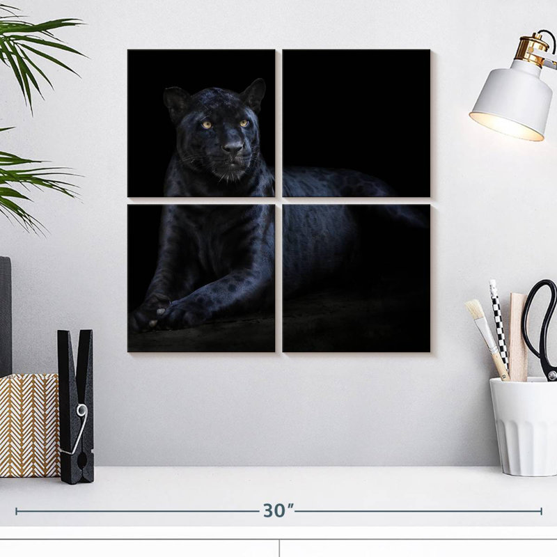Brampt Black Jaguar, 18" H x 18" W