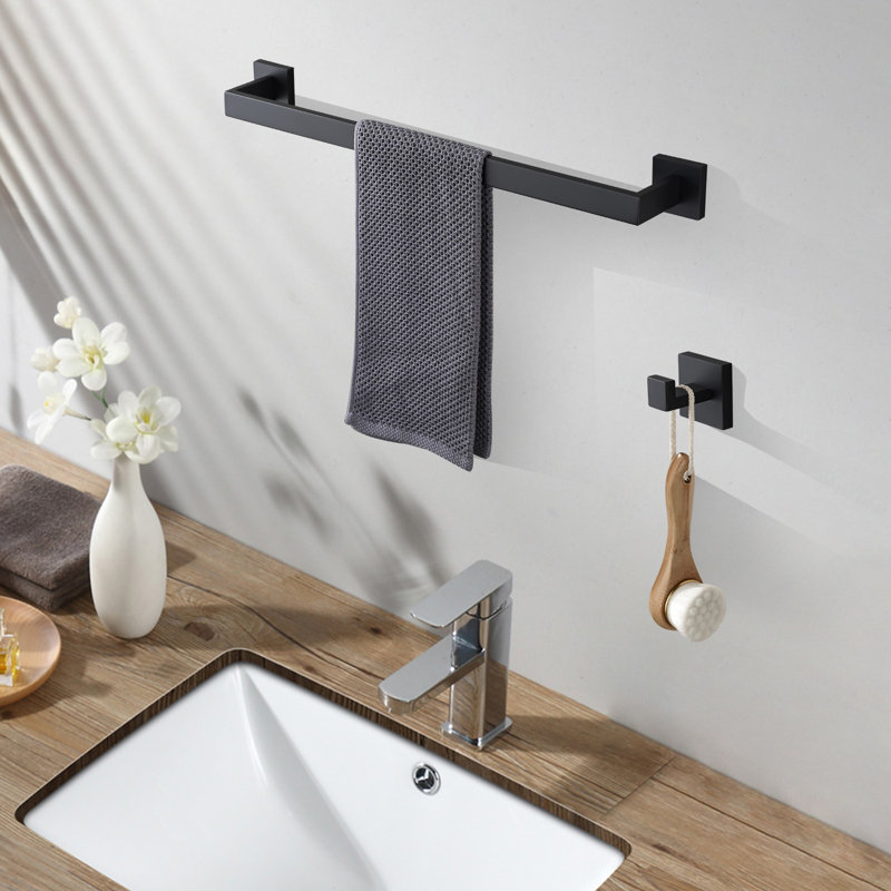 9 - Piece Bathroom Hardware Set, Matte Black