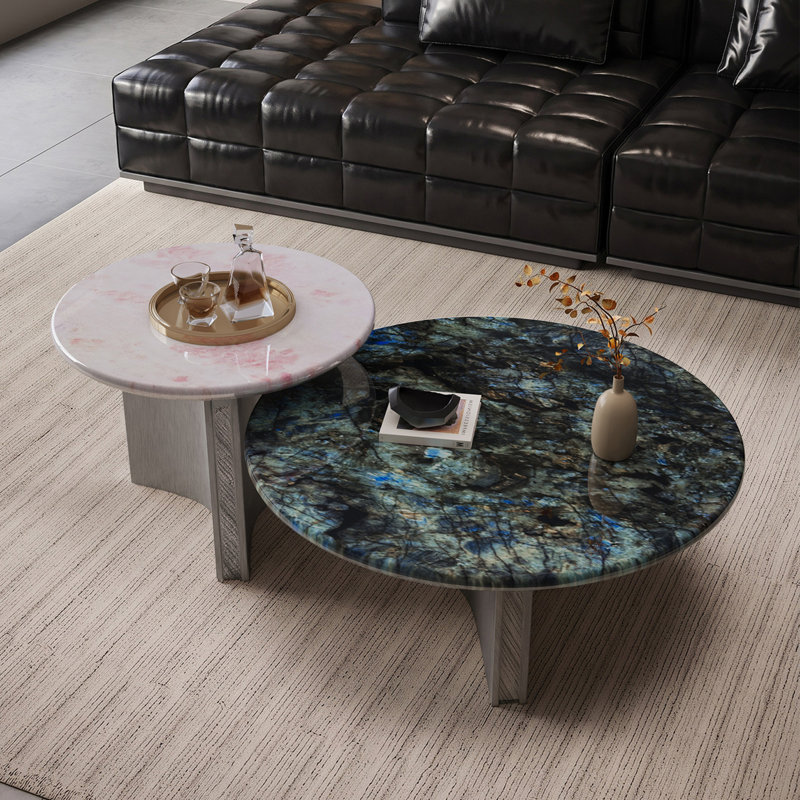 Holz, H 14,2 po x l 31,5 po x P 31,5 po, Vert/rose