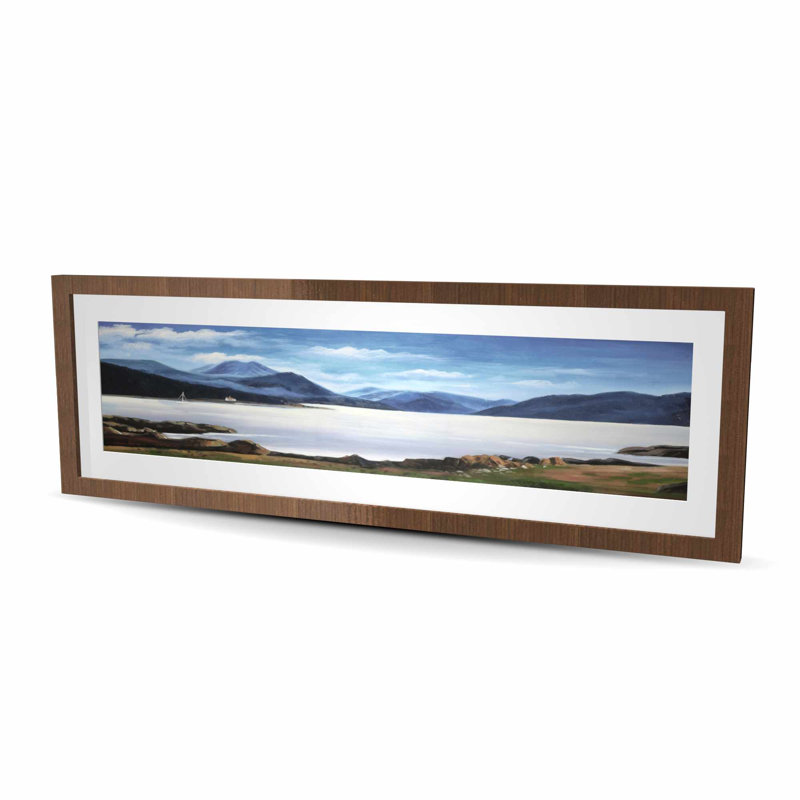 Imprimé Highlands écossais | Décoration côtière de salon, H 48 po x l 16 po