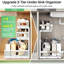 Rangement sous l'évier, ensemble de 2 tablettes d'armoire coulissantes réglables en métal à 3 niveaux, support de rangement coulissant pour la cuisine, la salle de bain, le garde-manger et la buanderie