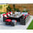 6 - Person Wicker Patio Dining Set with Rectangular Table , Cushions Included-93843004-93842994
