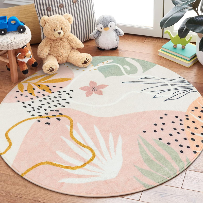 Pink Round Carpet
