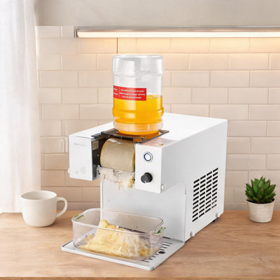 Snowflake Ice Machine in Clean White Stainless Steel, Produces 132 lbs of Flake Ice Daily, 90S Fast Pre-Cooling, for Home Gatherings