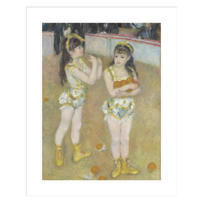 Acrobates au Cirque Fernando (Francisca et Angelina Wartenberg) par Pierre-Auguste Renoir, impression giclée encadrée