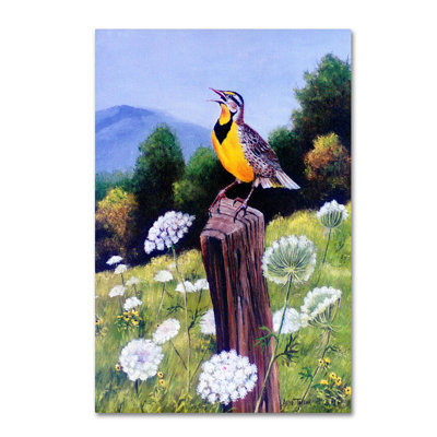 'Meadowlark' Print on Wrapped Canvas