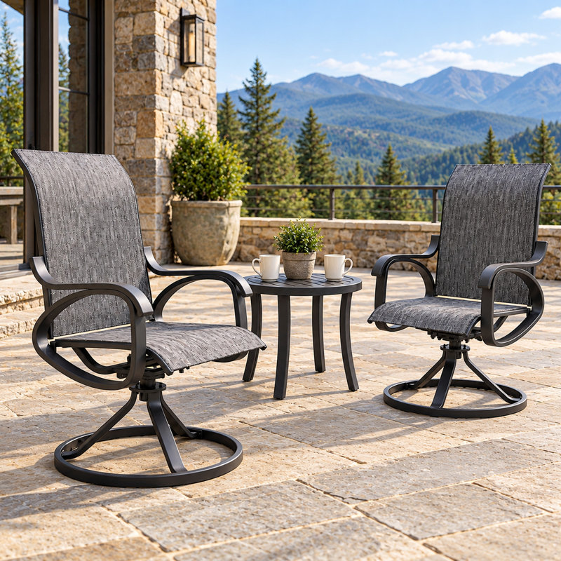 Ensemble de 2 fauteuils à accoudoirs pivotants de qualité supérieure à dossier haut de 40 pouces (ensemble de 2), Dark Grey