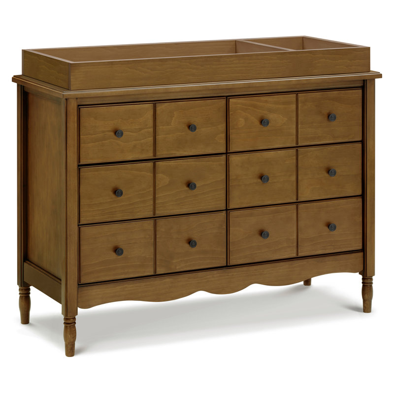 Liberty 6 Drawer 48" W Double Dresser, Natural Walnut