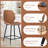 Upholstered Counter Stool With Metal Frame-855703122-856269033