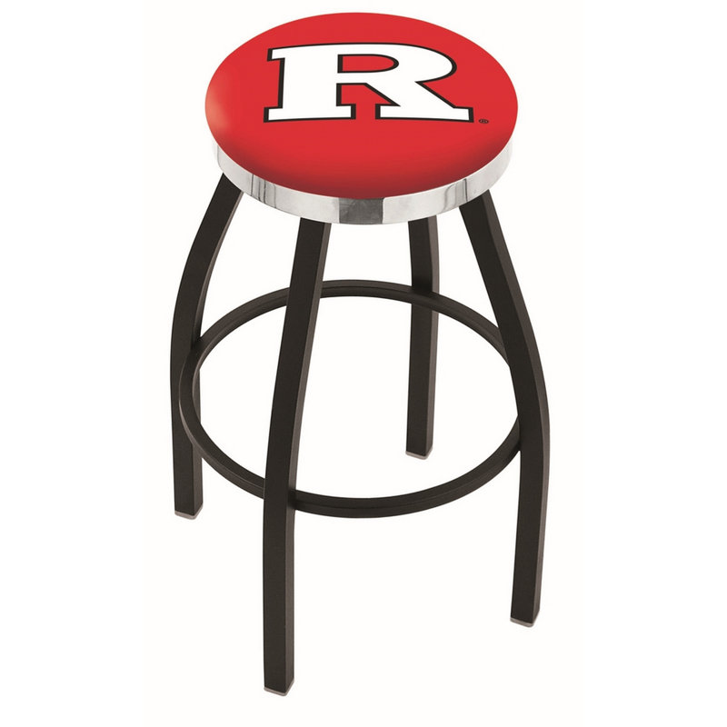 Tabouret de comptoir pivotant de 25 po NCAA, Rutgers, Chrome