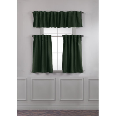 Linen Decorative Kitchen Curtain And Valance,Set Of 3,Caffe Curtains And Valance Set, Kitchen Curtains