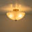 3-Light Bowl Glass Semi Flush Mount