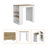 Highlands Kitchen Island With Storage Base In White And Macadamia-1082957744