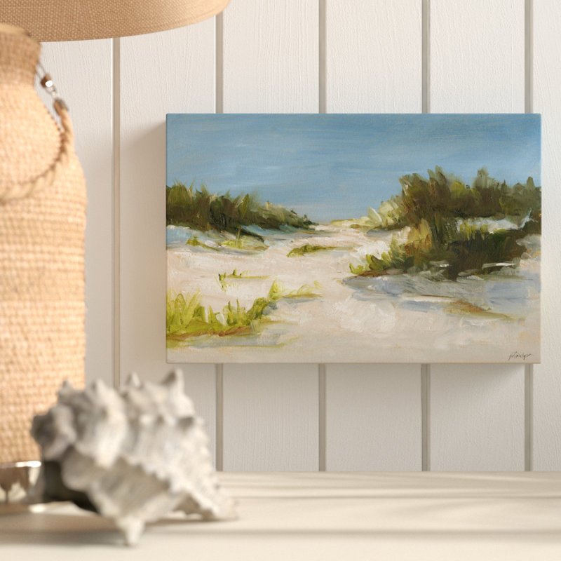 « summer dunes i », reproduction de peinture à l’acrylique sur toile tendue, H 24 po x l 36 po x P 1,5 po