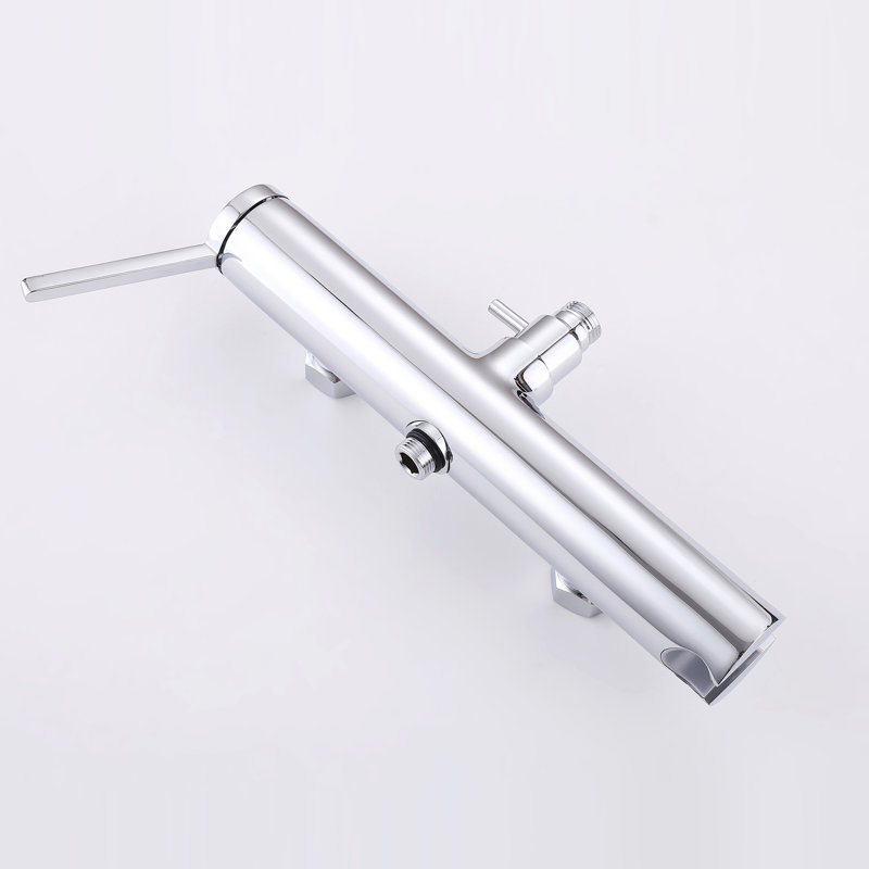 Système de douche à effet pluie, pommeau de douche à main, fixation murale, Argent