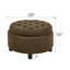 25Inch Round Storage Ottoman with Tray-1016366137