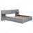 Queen Size Upholstered Platform Bed with Reading Lights | Storage Drawers, Trundle & Shelves Included, Gray-2075785158