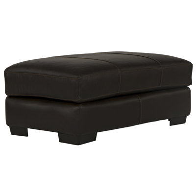 Arieyanna Italian Leather Match Ottoman -  Wade LoganÂ®, 66ED1A0E7F5C46ADAADB8A57F0D05088